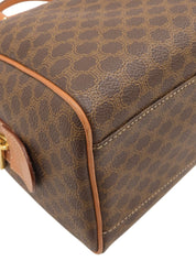 Macadam Pattern Logo Embossed Handbag Brown