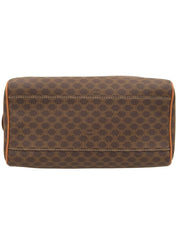 Macadam Pattern Logo Embossed Handbag Brown