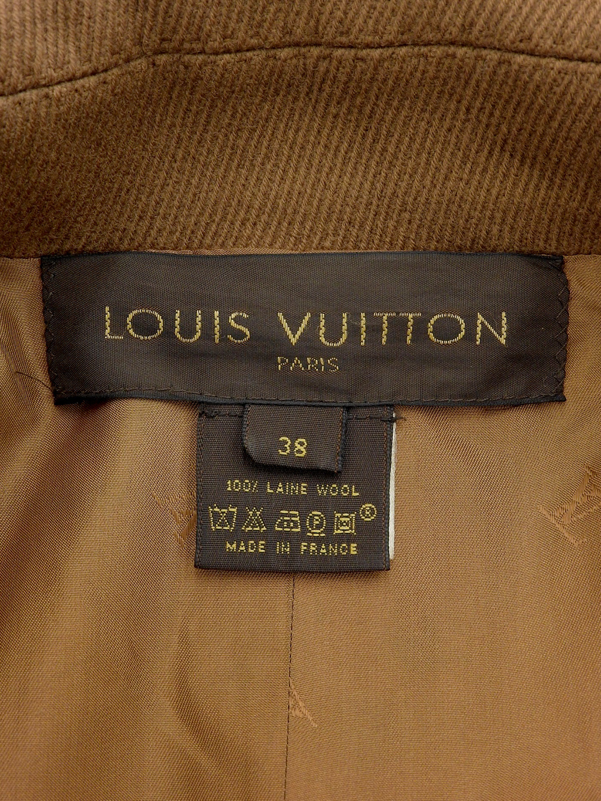 ウールベルトロングコート ブラウン