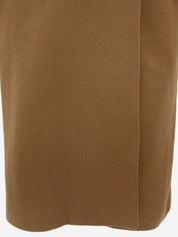 ウールベルトロングコート ブラウン