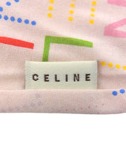 ロゴパターンノースリーブワンピース ピンク/マルチカラー