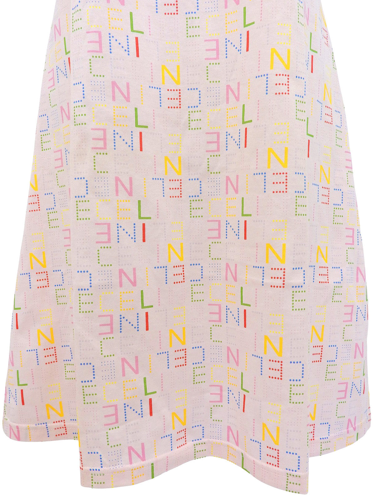 ロゴパターンノースリーブワンピース ピンク/マルチカラー