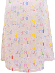 ロゴパターンノースリーブワンピース ピンク/マルチカラー