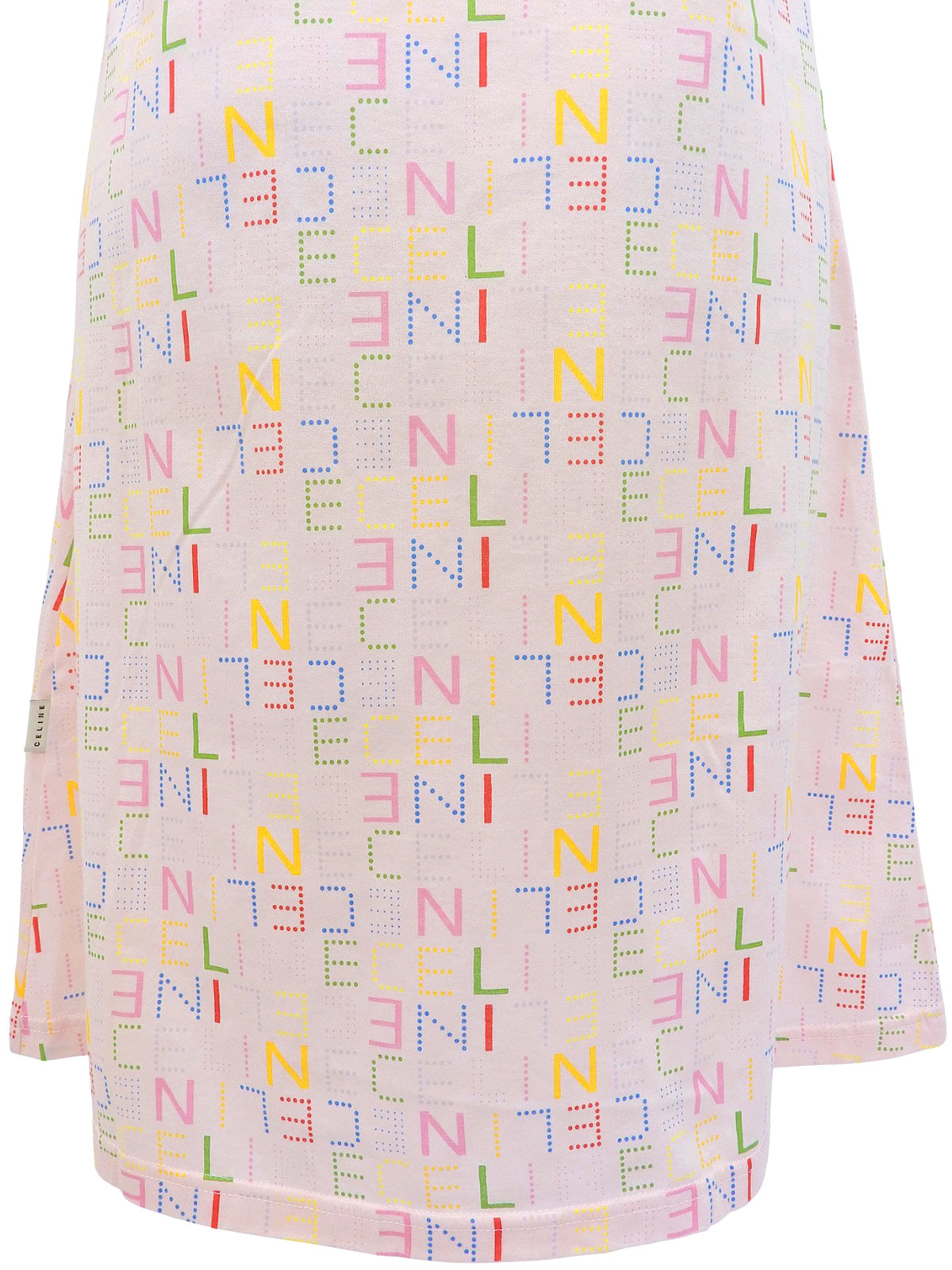 ロゴパターンノースリーブワンピース ピンク/マルチカラー