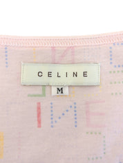 ロゴパターンノースリーブワンピース ピンク/マルチカラー