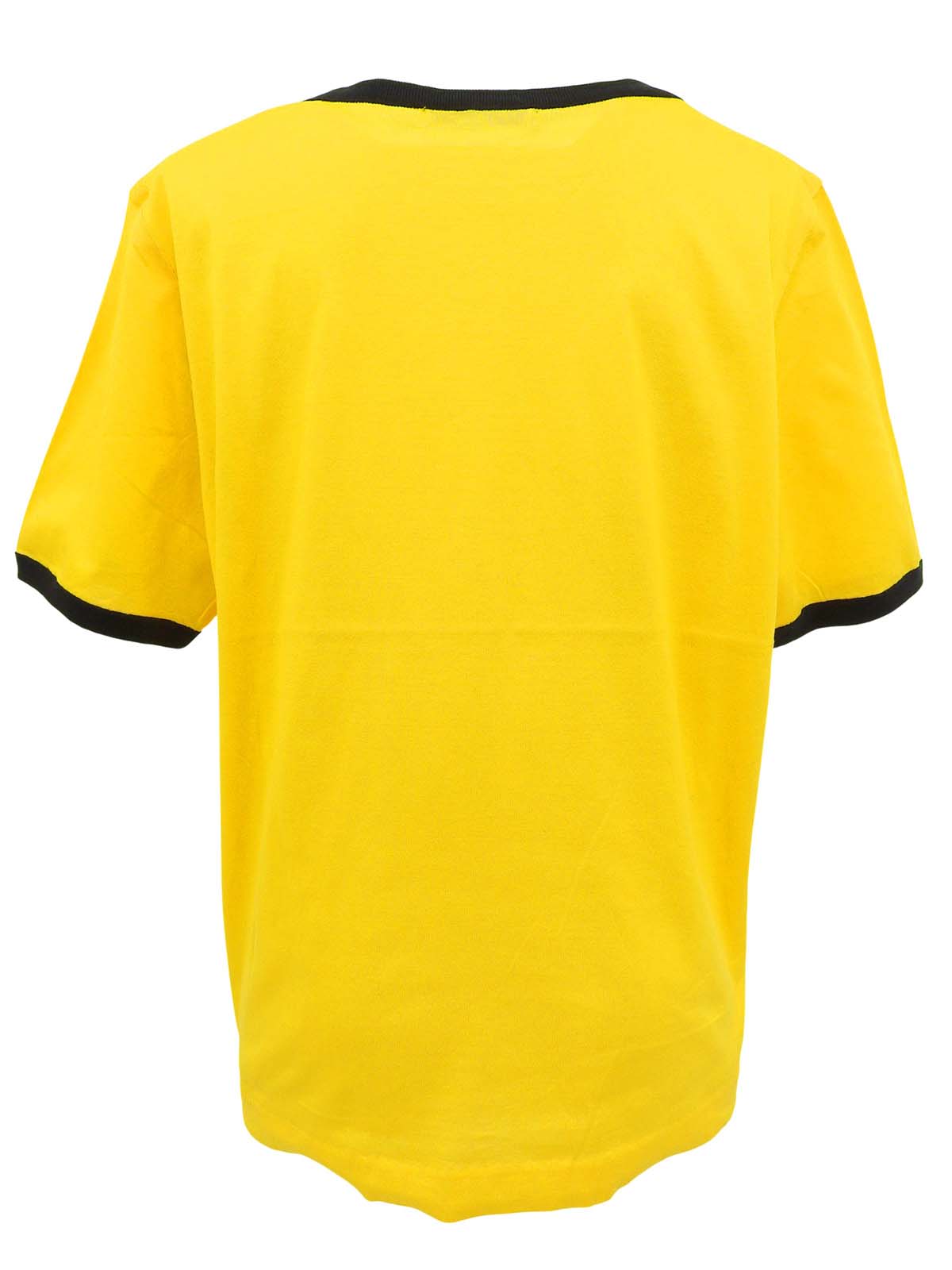 ロゴ刺繍ハーフスリーブトップス イエロー/ブラック