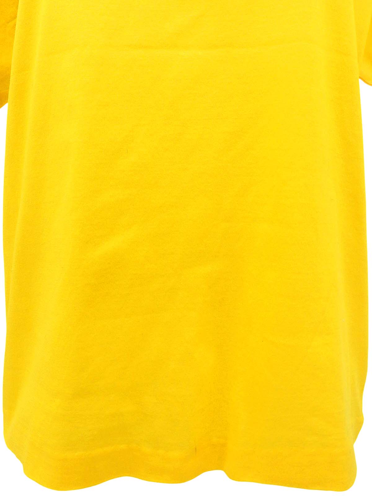 ロゴ刺繍半袖トップス イエロー/ブラック