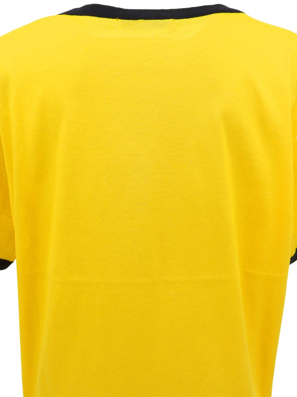 ロゴ刺繍ハーフスリーブトップス イエロー/ブラック