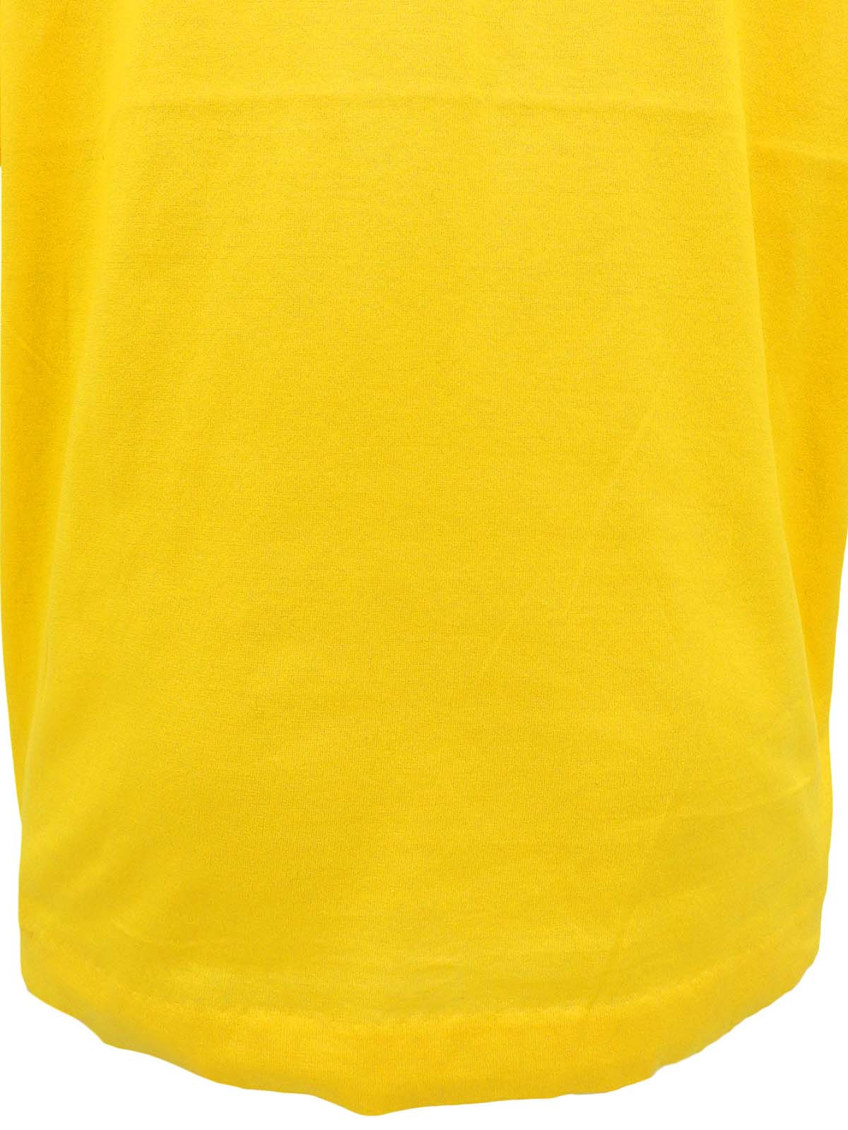 ロゴ刺繍ハーフスリーブトップス イエロー/ブラック