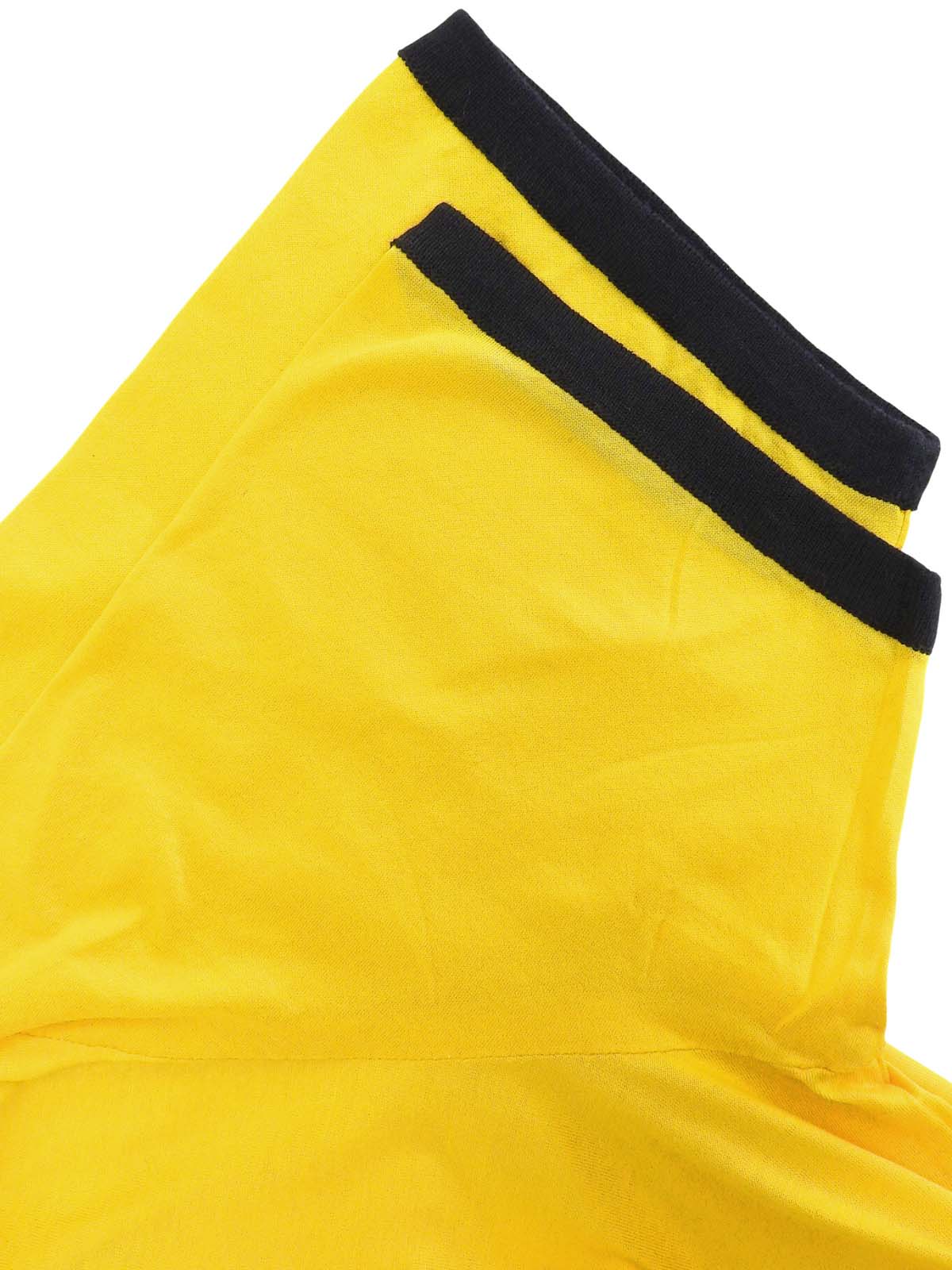 ロゴ刺繍ハーフスリーブトップス イエロー/ブラック