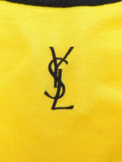 黄/黑色短袖刺绣Logo上衣