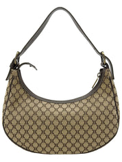 Brown Macadam Canvas One-Shoulder Bag