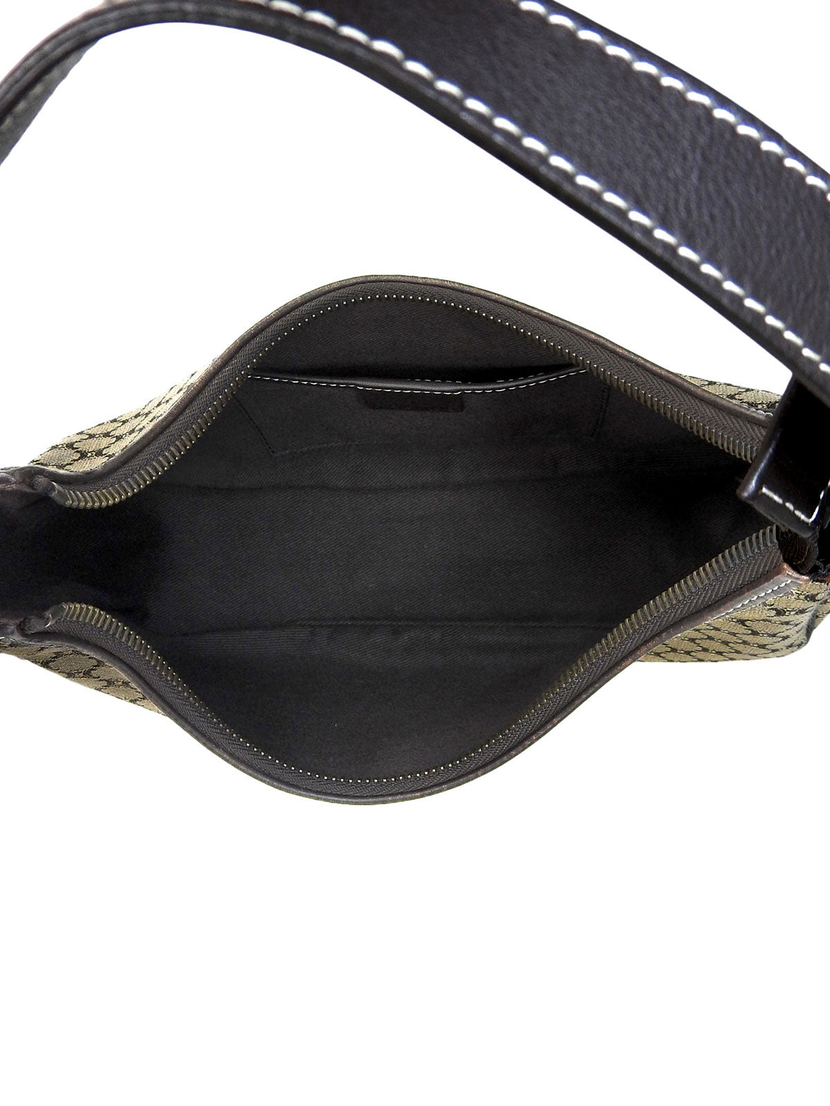 Brown Macadam Canvas One-Shoulder Bag