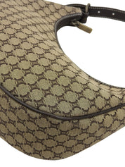 Brown Macadam Canvas One-Shoulder Bag