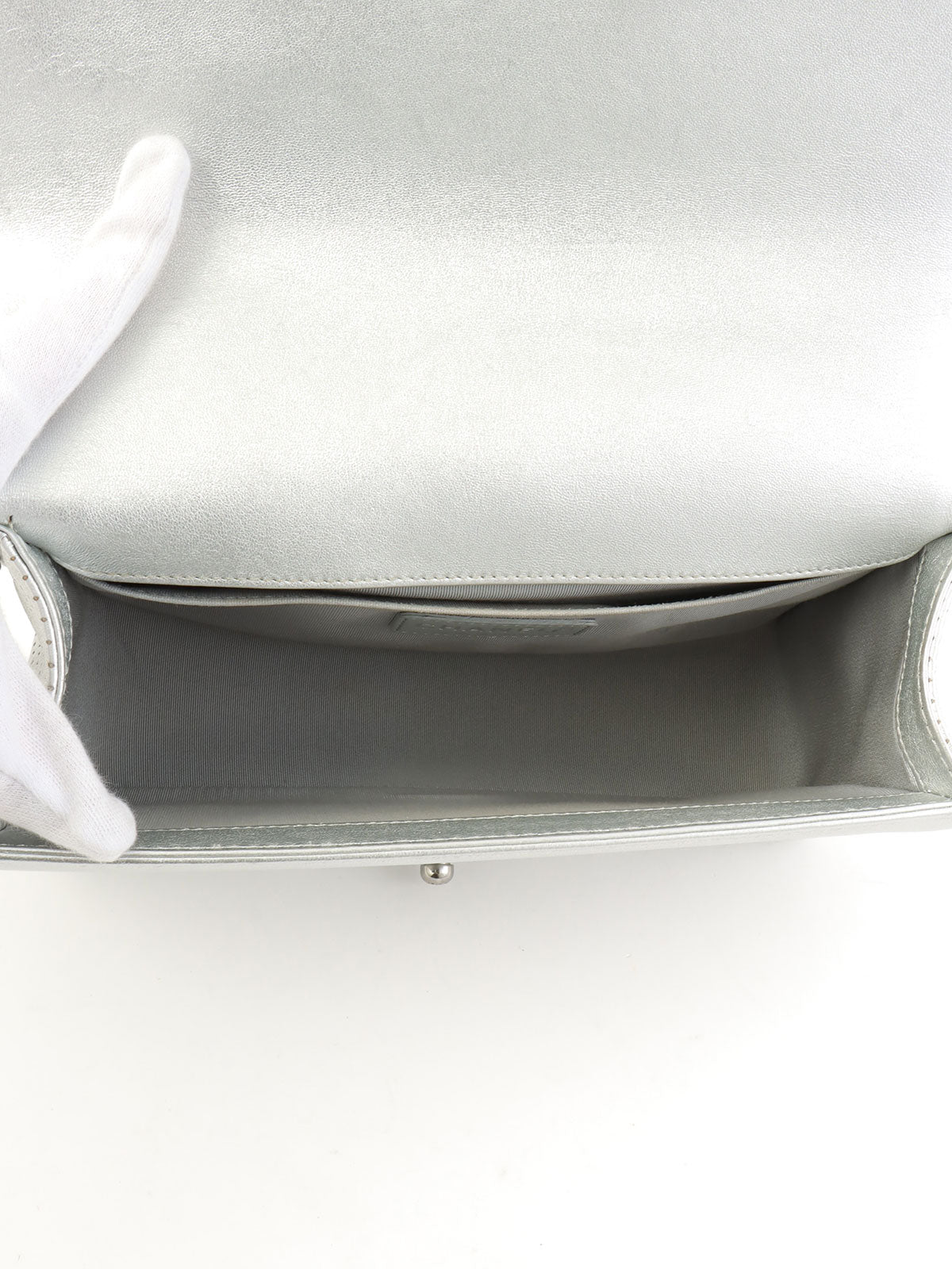 2014年頃製 ボーイシャネルチェーンショルダーバッグ シルバー