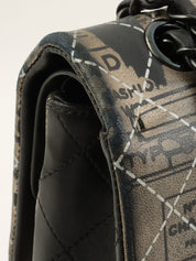 2015 Newspaper Classic Flap Chain Bag in Black