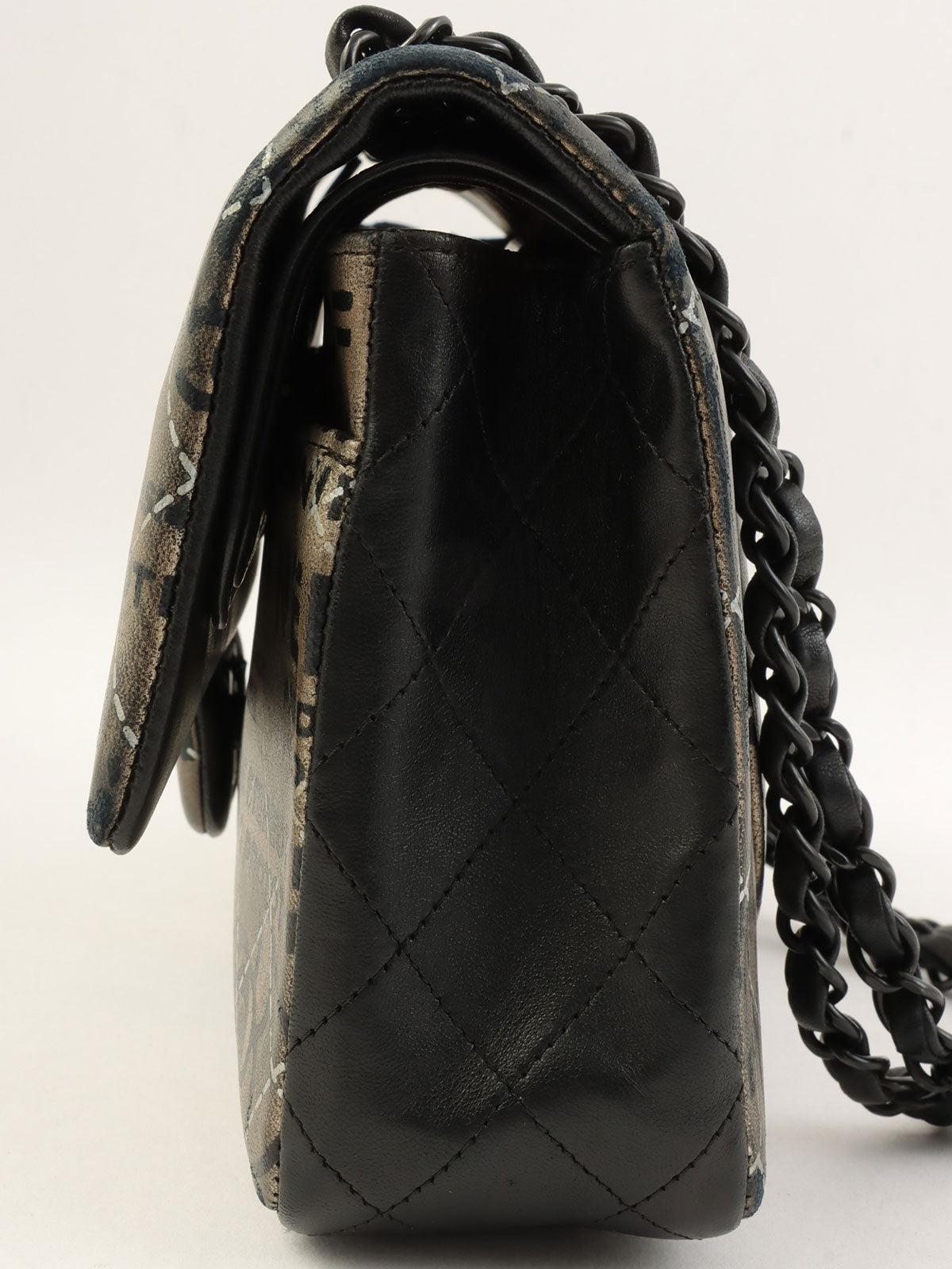 2015 Newspaper Classic Flap Chain Bag in Black