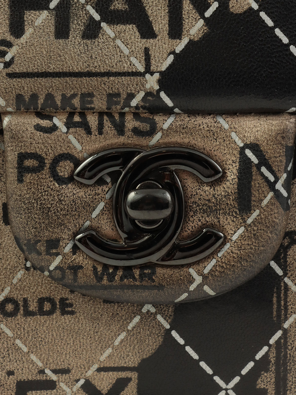 2015 Newspaper Classic Flap Chain Bag in Black