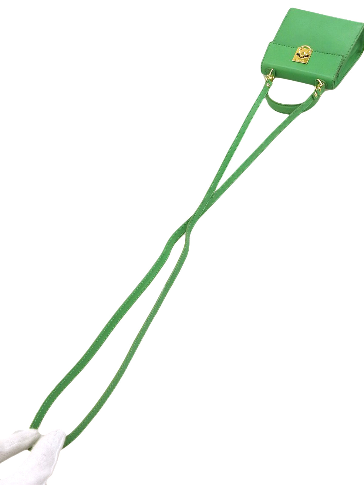 Turnlock Logo Plate Mini 2-Way Bag Green