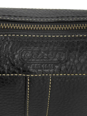 ロゴエンボスサイドレースアップワンショルダーバッグ ブラック