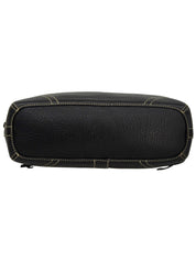 ロゴエンボスサイドレースアップワンショルダーバッグ ブラック