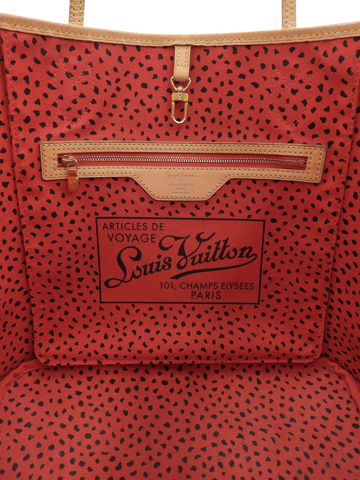 2012 Yayoi Kusama Collaboration Neverfull MM Brown/Red