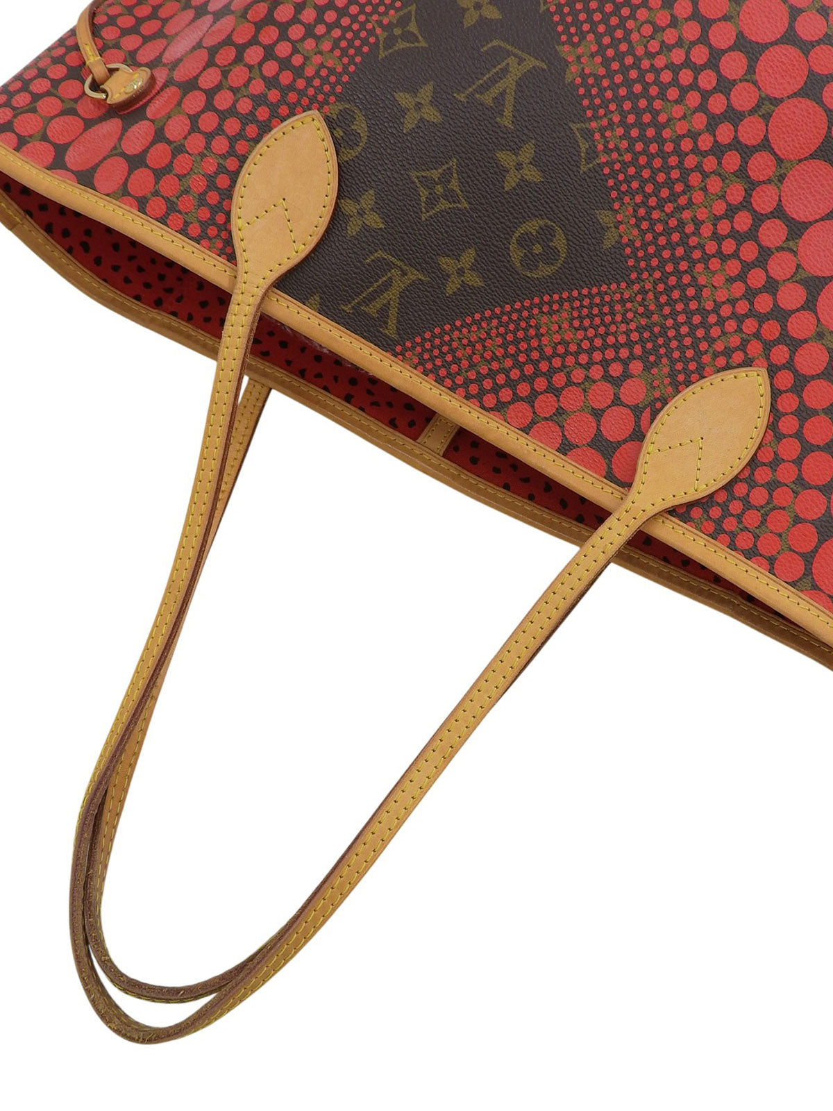 2012 Yayoi Kusama Collaboration Neverfull MM Brown/Red