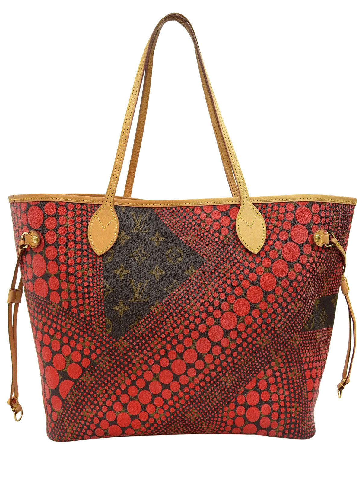 2012 Yayoi Kusama Collaboration Neverfull MM Brown/Red