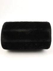 1997 velour clasp chain shoulder bag in black