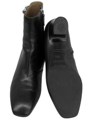 コリエドシアンスクエアトゥショートブーツ ブラック