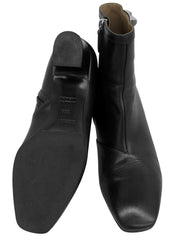 コリエドシアンスクエアトゥショートブーツ ブラック