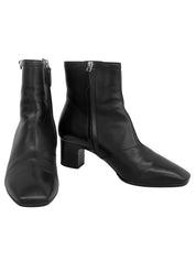 コリエドシアンスクエアトゥショートブーツ ブラック