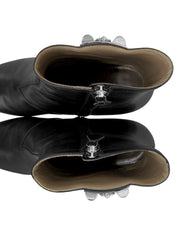 コリエドシアンスクエアトゥショートブーツ ブラック