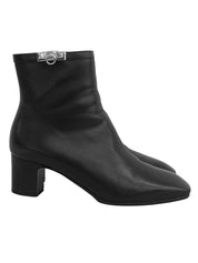 コリエドシアンスクエアトゥショートブーツ ブラック