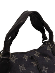 パリマカダムパターントートバッグ ネイビー/ブラック