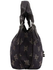 パリマカダムパターントートバッグ ネイビー/ブラック