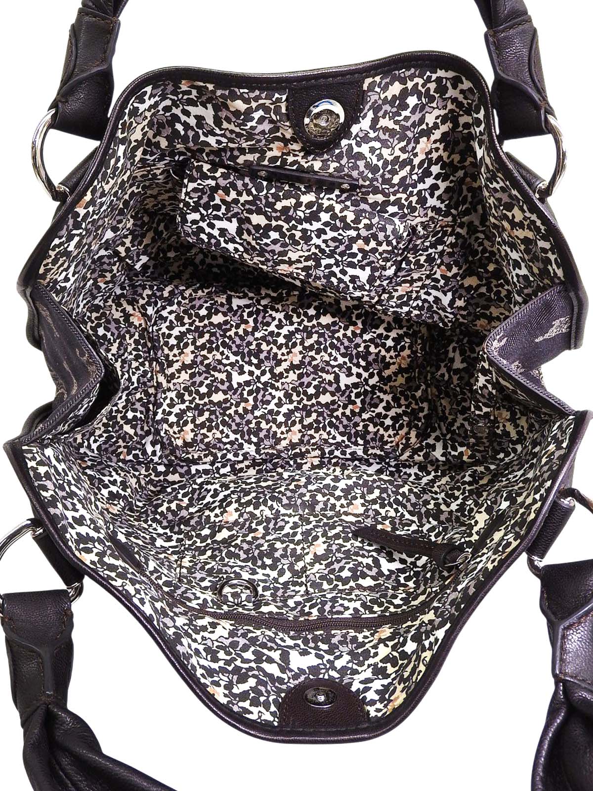 パリマカダムパターントートバッグ ネイビー/ブラック