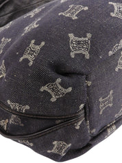 パリマカダムパターントートバッグ ネイビー/ブラック