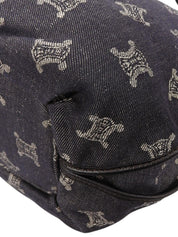 パリマカダムパターントートバッグ ネイビー/ブラック