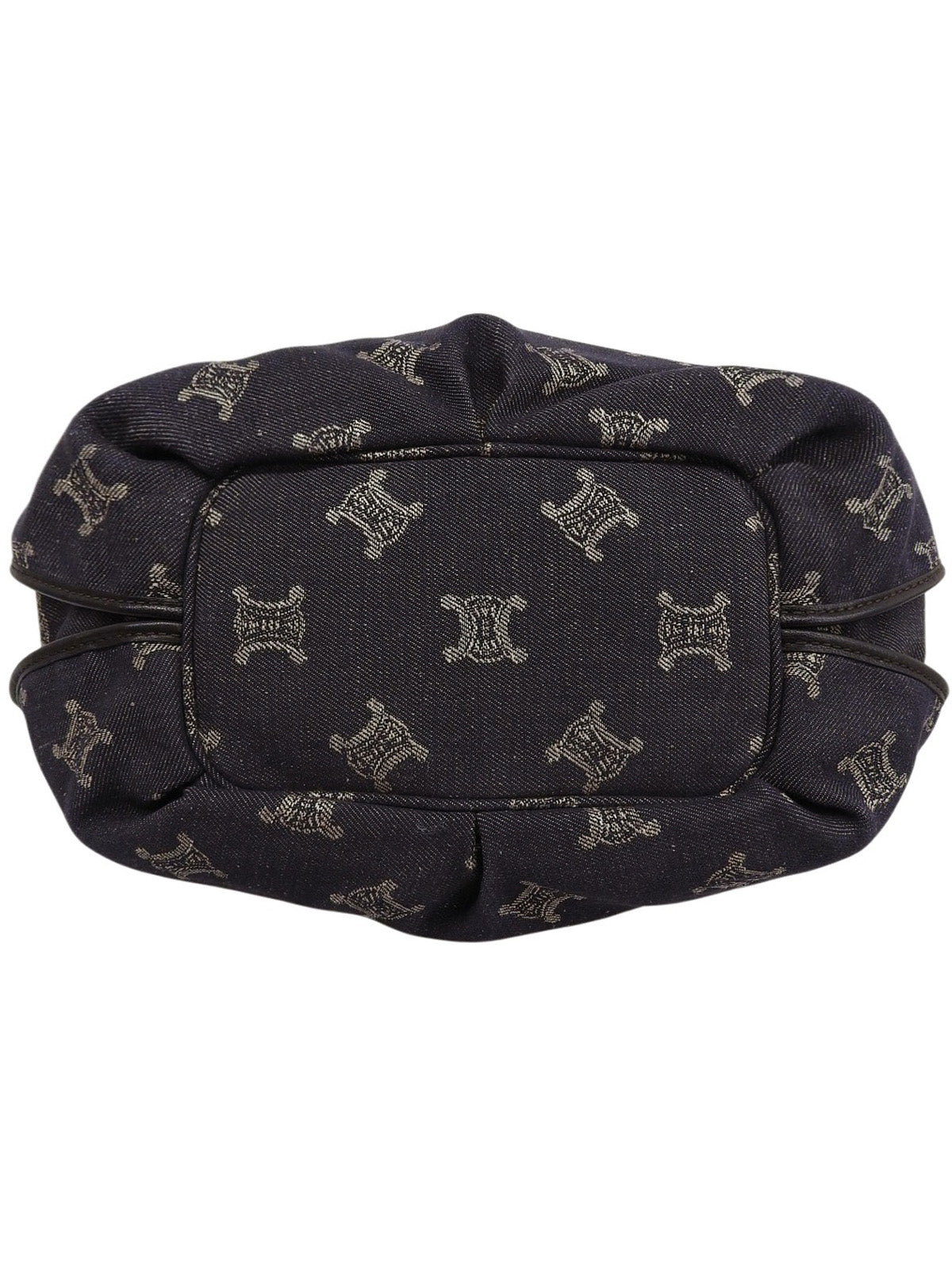 パリマカダムパターントートバッグ　ネイビー/ブラック