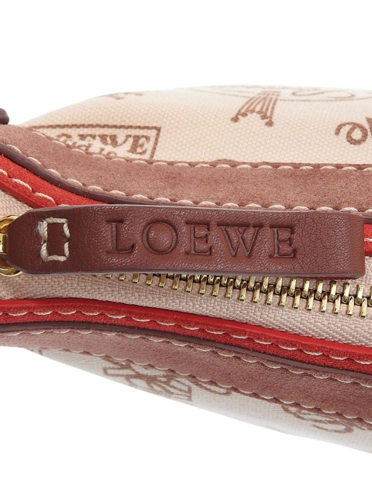 160周年アニバーサリープリントワンショルダーバッグ ピンクベージュ/ブラウン