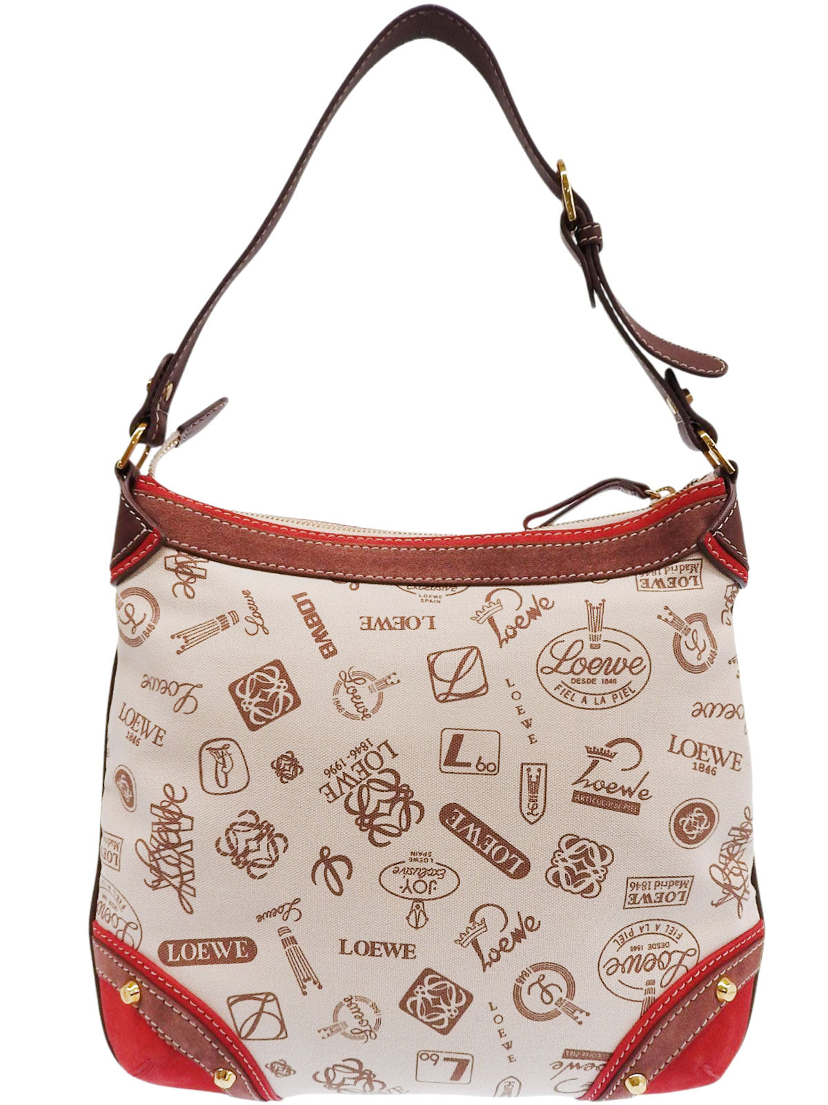 160th Anniversary Print One-Shoulder Bag Pink Beige/Brown