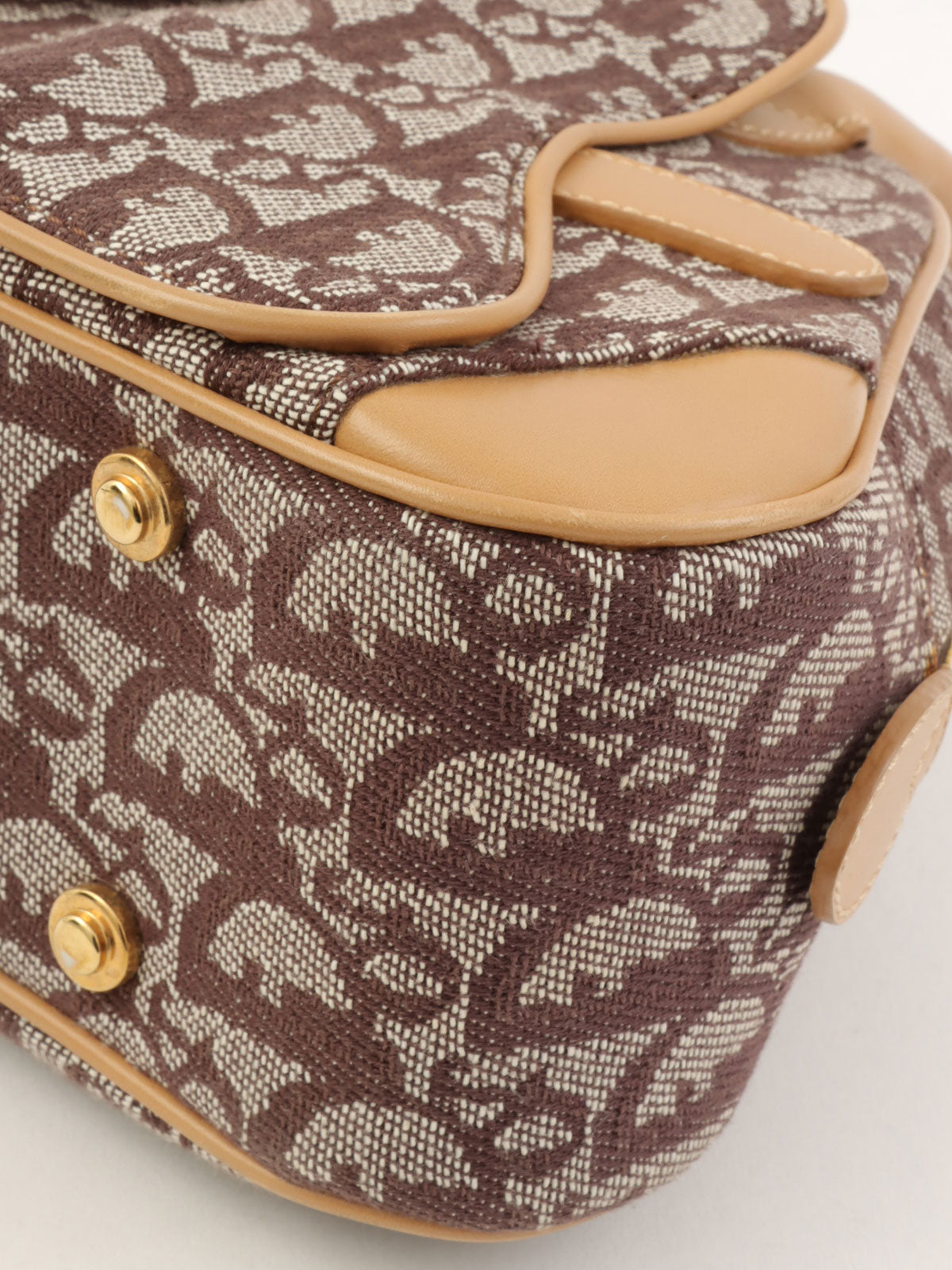 Trotter Pattern Double Saddlebag Brown/Beige