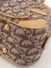 Trotter Pattern Double Saddlebag Brown/Beige