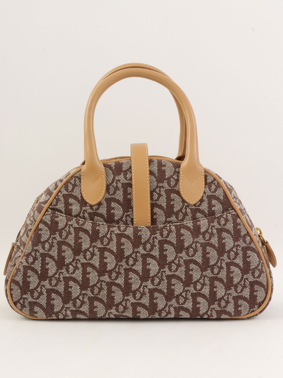 Trotter 图案双鞍袋 棕色/米色