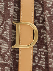 Trotter 图案双鞍袋 棕色/米色