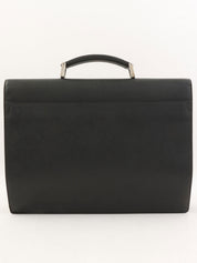 サフィアーノロゴプレートビジネスバッグ ブラック