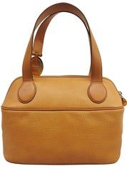 Brown 2-way bag with logo plate