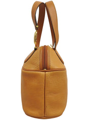 Brown 2-way bag with logo plate