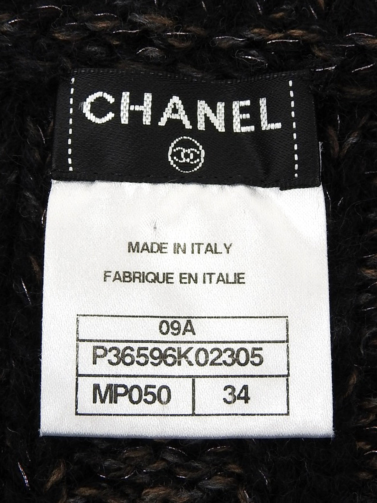 2009年製 カシミヤベルトデザインニットカーディガン ブラック/マルチ